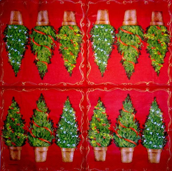 195 Christmas Flowers - 3-ply (red) - Ihr